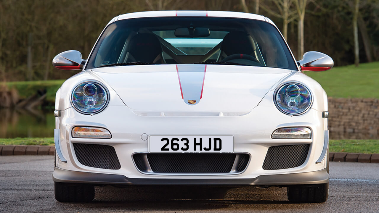 Car displaying the registration mark 263 HJD